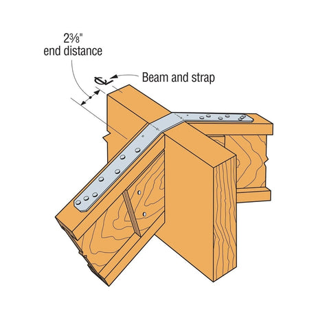 Simpson Strong-Tie LSTA12 (1-1/4" x 12") 20-Gauge Galvanized Strap Tie - 3