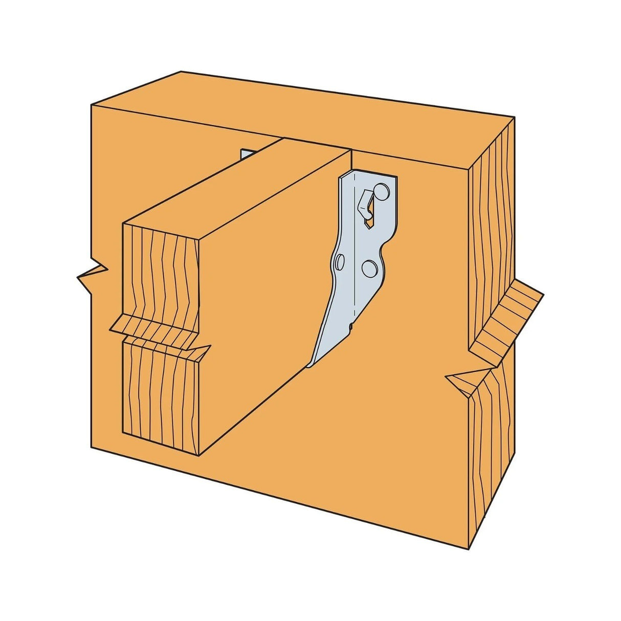 Simpson Strong-Tie LU24 (2" x 4") Galvanized Face-Mount Joist Hanger - 3