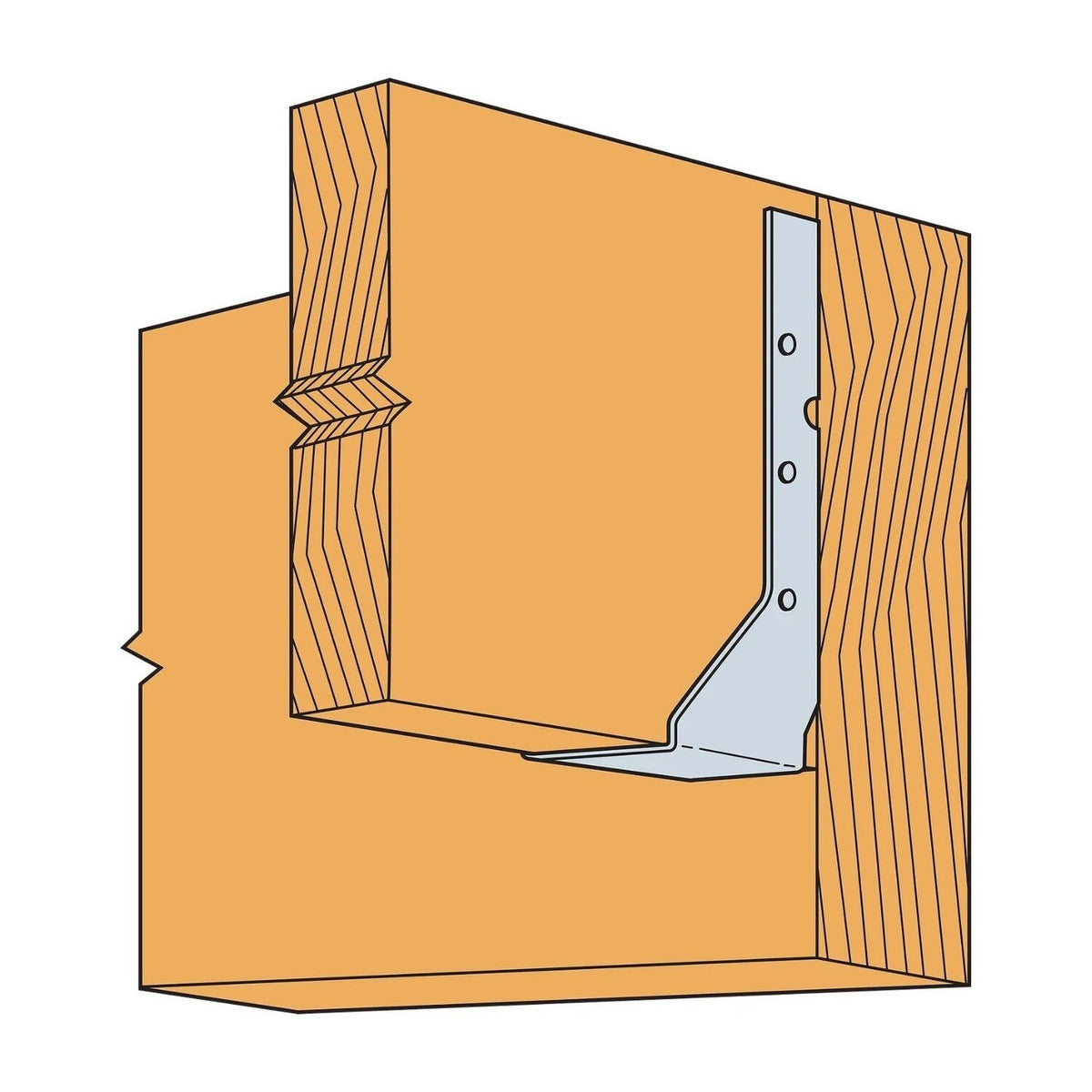 Simpson Strong-Tie LUC210SS Stainless-Steel Face-Mount Concealed-Flange Joist Hanger for 2x10 - 3
