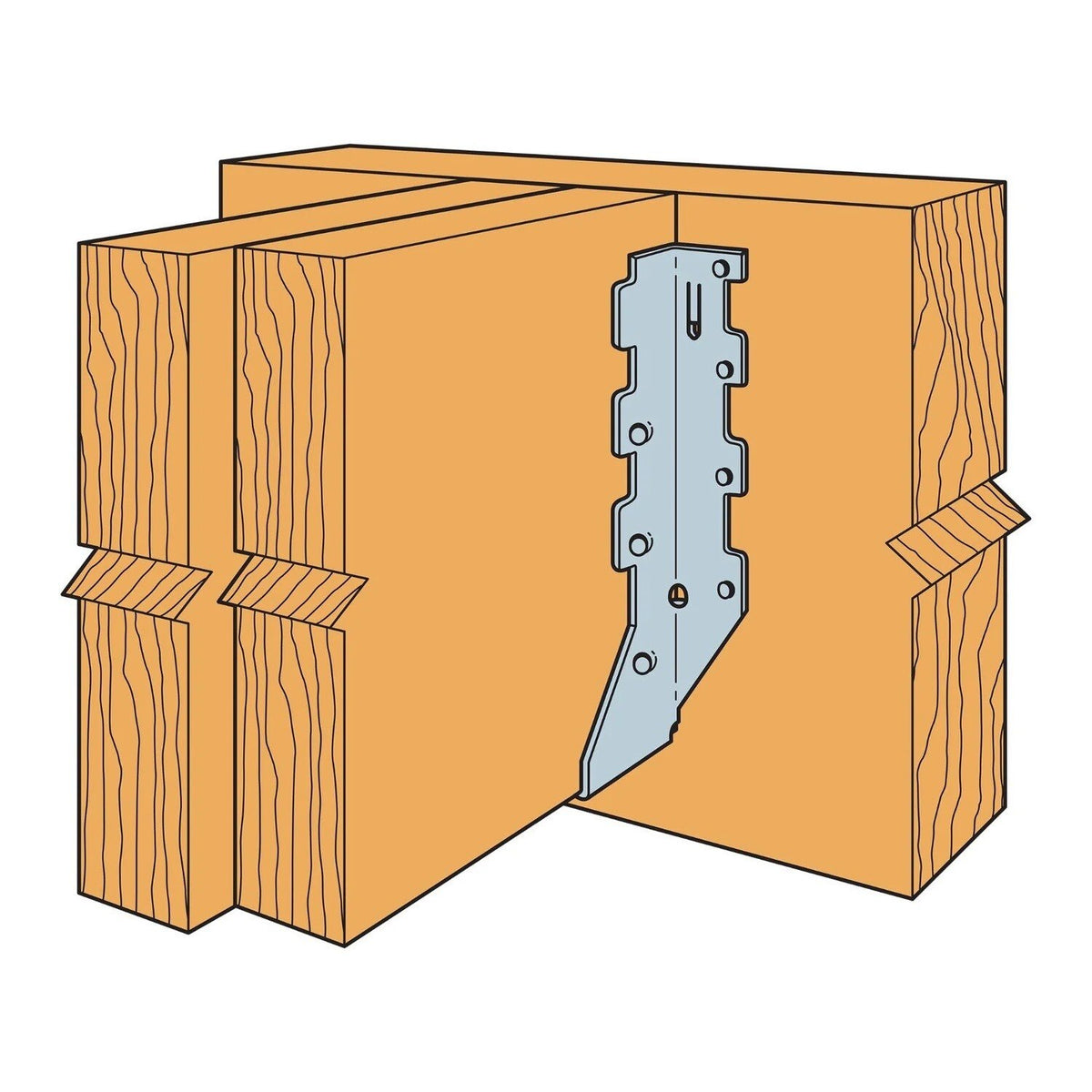 Simpson Strong-Tie LUS210-2SS (Double 2" x 10") Stainless-Steel Face-Mount Joist Hanger - 2