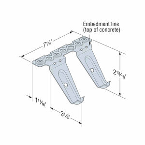 Simpson Strong-Tie MASOZ-R25 (16-Gauge) ZMAX Galvanized Mudsill Anchor (25 Pack) - 2