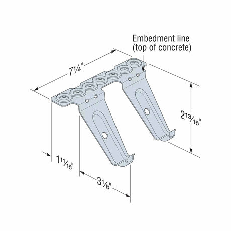 Simpson Strong-Tie MASOZ-R25 (16-Gauge) ZMAX Galvanized Mudsill Anchor (25 Pack) - 2