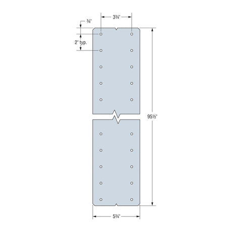Simpson Strong-Tie MDSS96 (5-3/4" x 95-1/2") Diaphragm Spline Strap for CLT Diaphragms - 2