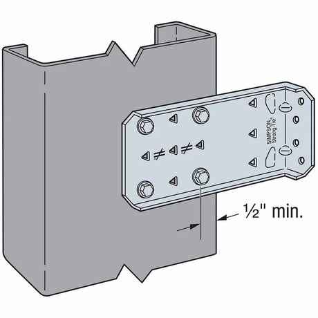 Simpson Strong-Tie MFCB43.5-R25 (3-1/2") Bypass Framing Fixed-Clip Connector (25 Pack) - 2
