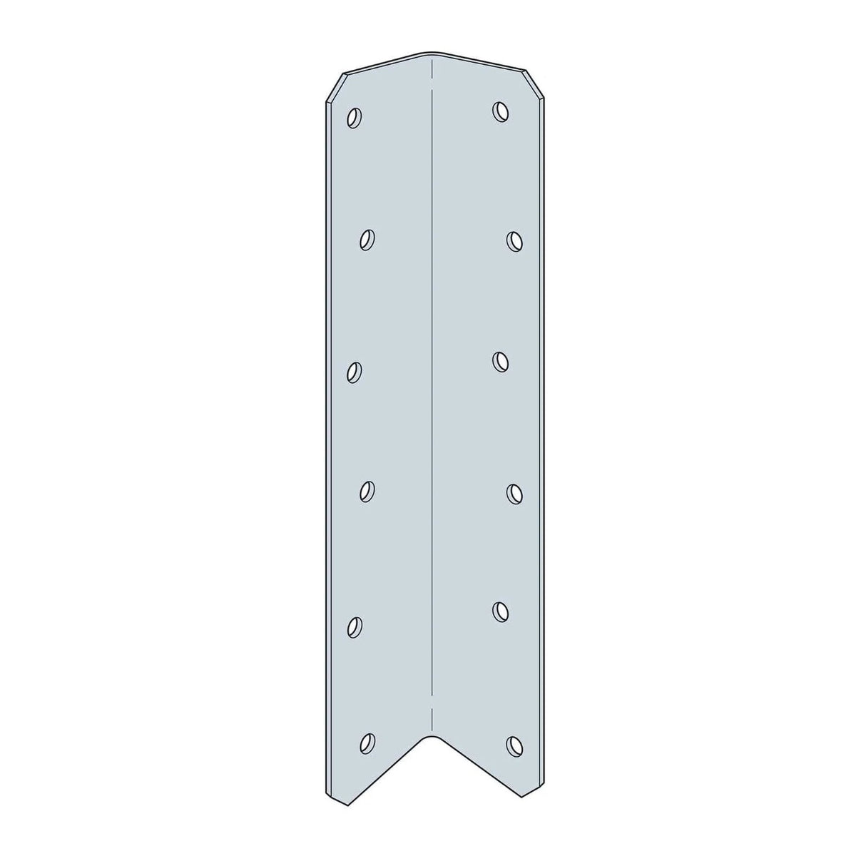 Simpson Strong-Tie ML210Z (2" x 10") 12-Gauge ZMAX Galvanized Medium L Angle