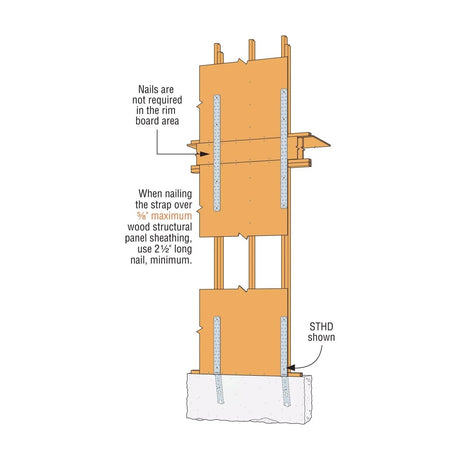 Simpson Strong-Tie MSTA18 (18-in) 18 Gauge Medium Strap Tie - G90 Galvanized - 6