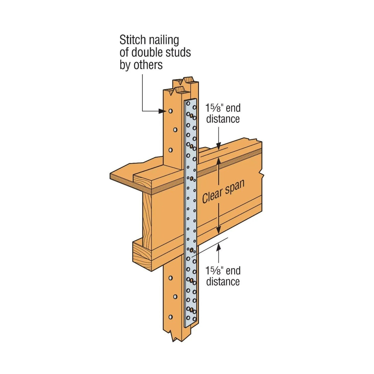 Simpson Strong-Tie MSTA21Z (21-in.) Medium Strap Tie for Wood-to-Wood Applications - 4