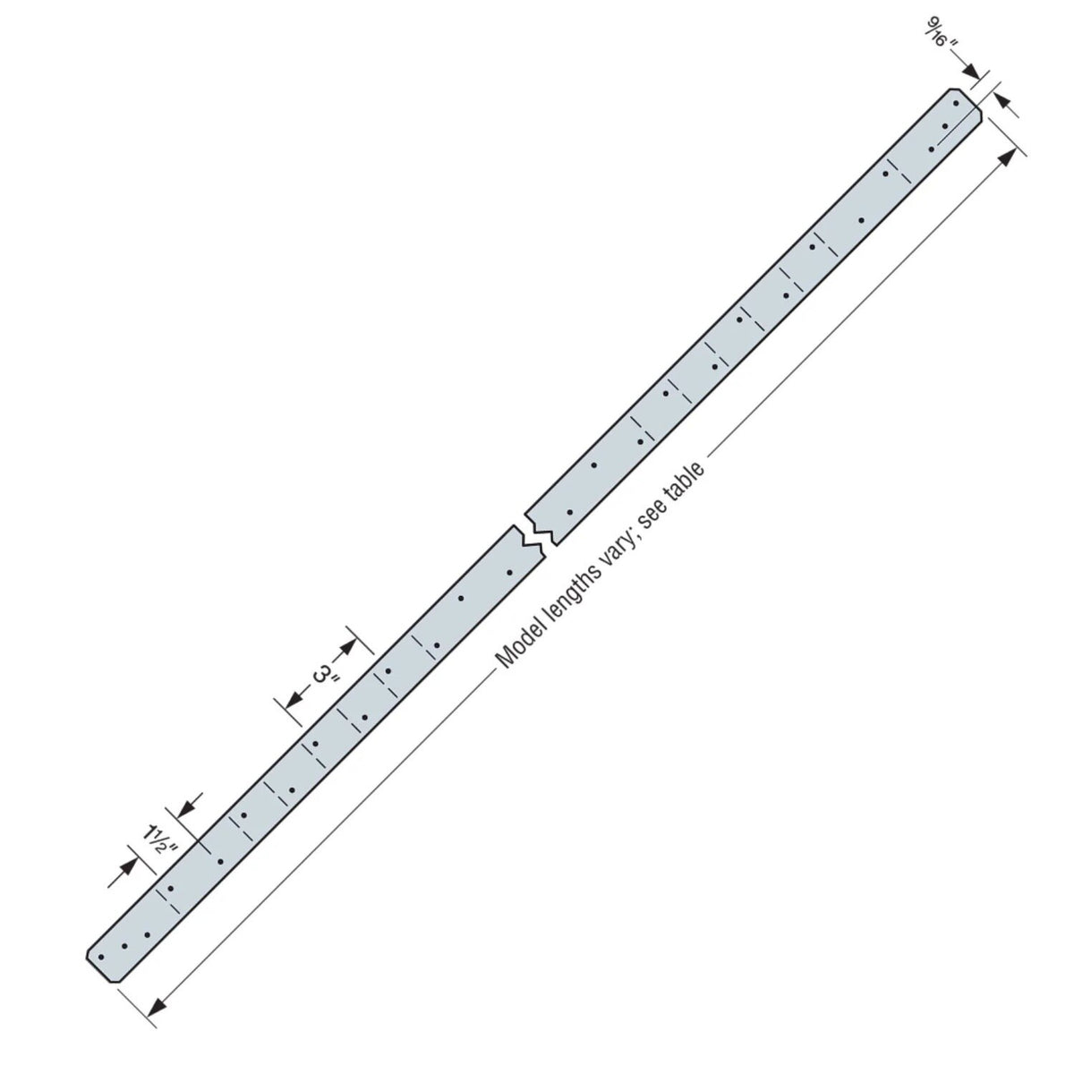 Simpson Strong-Tie MSTA49 (49") 16 Gauge Medium Strap Tie - G90 Galvanized - 2