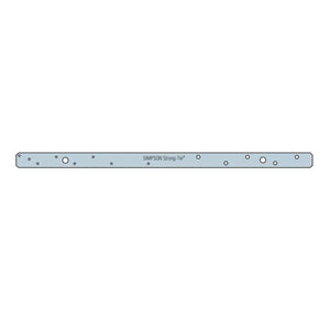 Simpson Strong-Tie MSTAM24Z Strong-Wall (24 in.) Medium Masonry Strap Tie for Wood-to-Masonry Applications