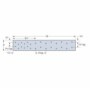 Simpson Strong-Tie MSTD5 (26-3/4") 16 Gauge Galvanized Marriage Strap for Panelized Roof Splicing, G90 - 2