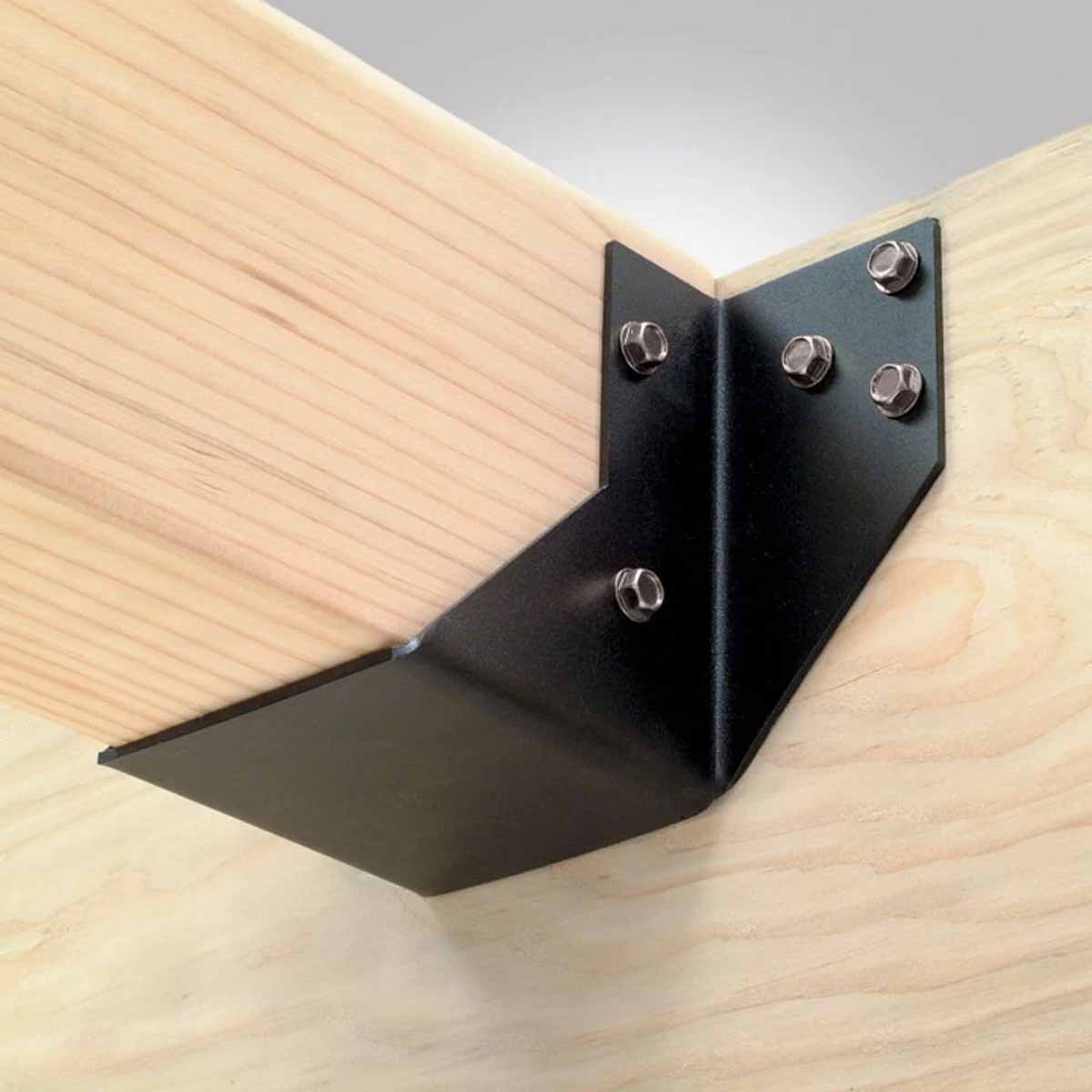 Simpson Strong-Tie OHU66-SDS3 (6" x 6") 12 Gauge Ornamental Joist Hanger w/ SDS Screws - Black Powder Coated - 2