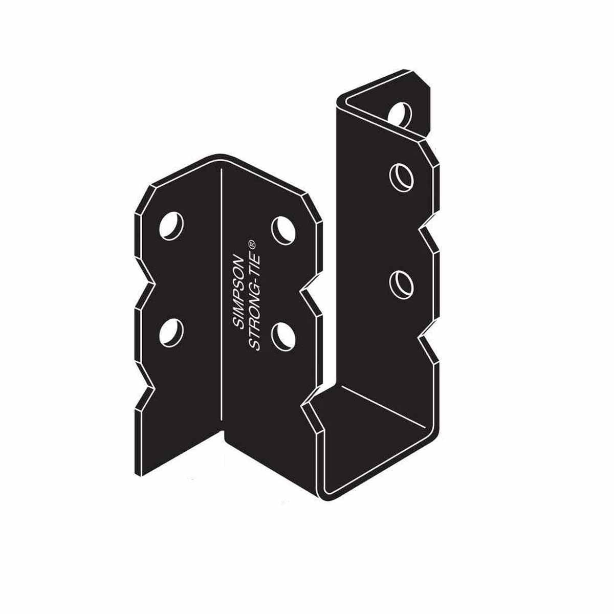 Simpson Strong-Tie OU612 (6" x 12") Ornamental Joist Hanger Black Powder-Coated for Decorative Wood Connections