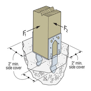 Simpson Strong-Tie PB44 (4" x 4") 12 Gauge Post Base - G90 Galvanized - 2