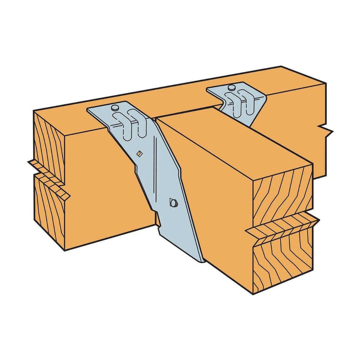 Simpson Strong-Tie PF24Z (2x4) 8Ga Post-Frame Top-Flange Hanger - ZMAX Finish - 3