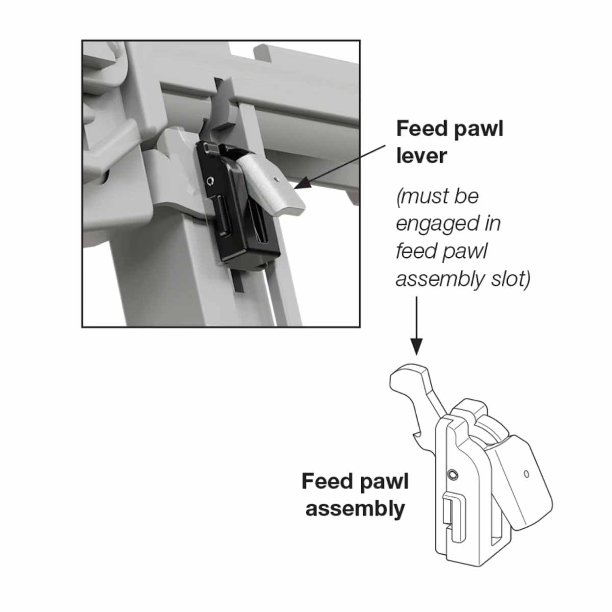 Simpson Strong-Tie PFEEDPAWLTL Quik Drive Feed Pawl Twist Lock for SDS 200 Replacement Part - 2