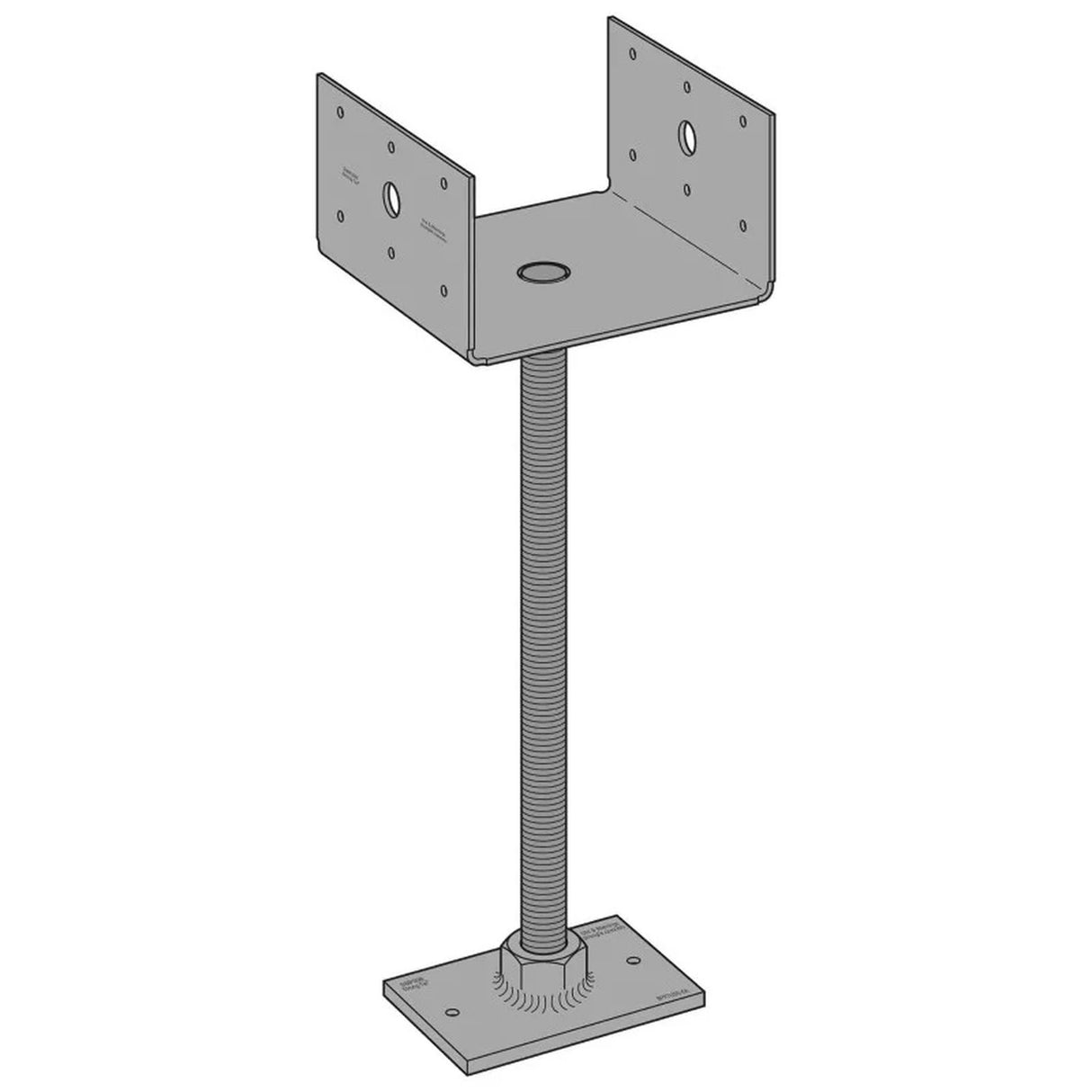 Simpson Strong-Tie PPBF66 (6x6) 12 Gauge Adjustable Porch Post Base - 2
