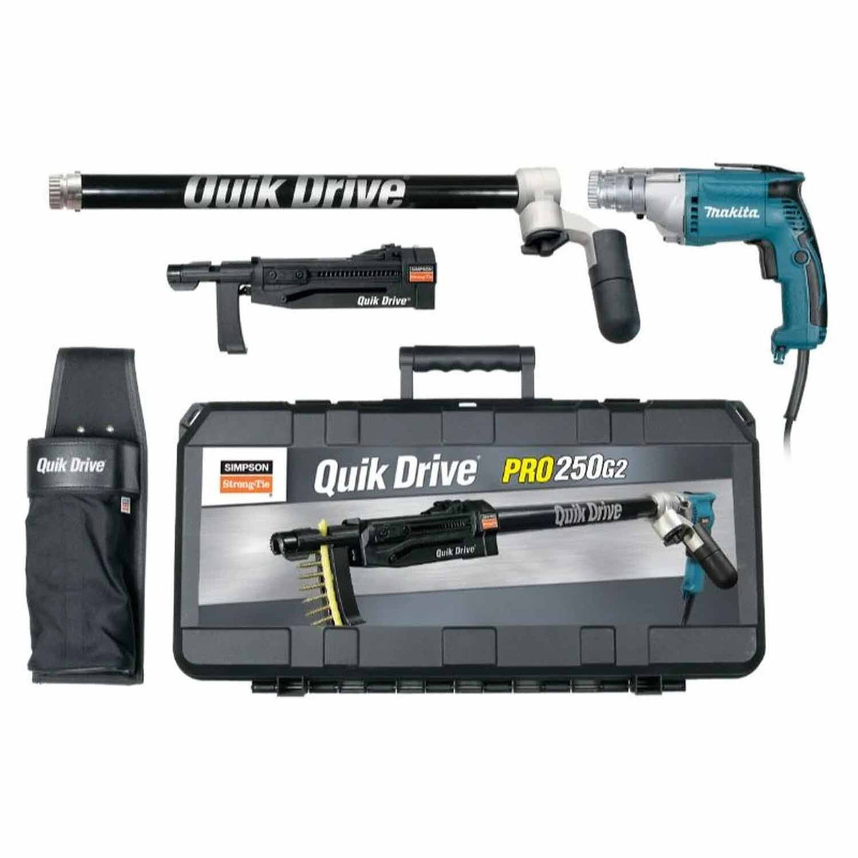 Simpson Strong-Tie PRO250G2M25K Quik Drive PRO250 Subfloor System w/ Makita 2500 RPM Screwdriver Motor