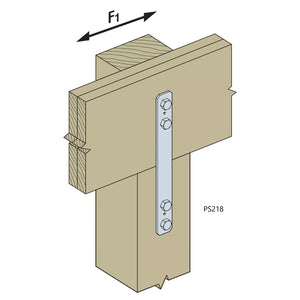 Simpson Strong-Tie PS218 (2" x 18") Hot-Dip Galvanized Piling Strap for Wood Girders and Piles