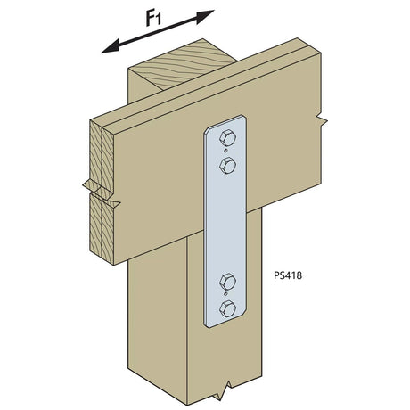 Simpson Strong-Tie PS418 (4" x 18") Hot-Dip Galvanized Piling Strap for Wood Girders and Piles - 2