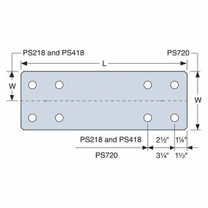 Simpson Strong-Tie PS720 (6-3/4" x 20") Heavy-Duty Hot-Dip Galvanized Piling Strap for Wood Girders and Piles - 2
