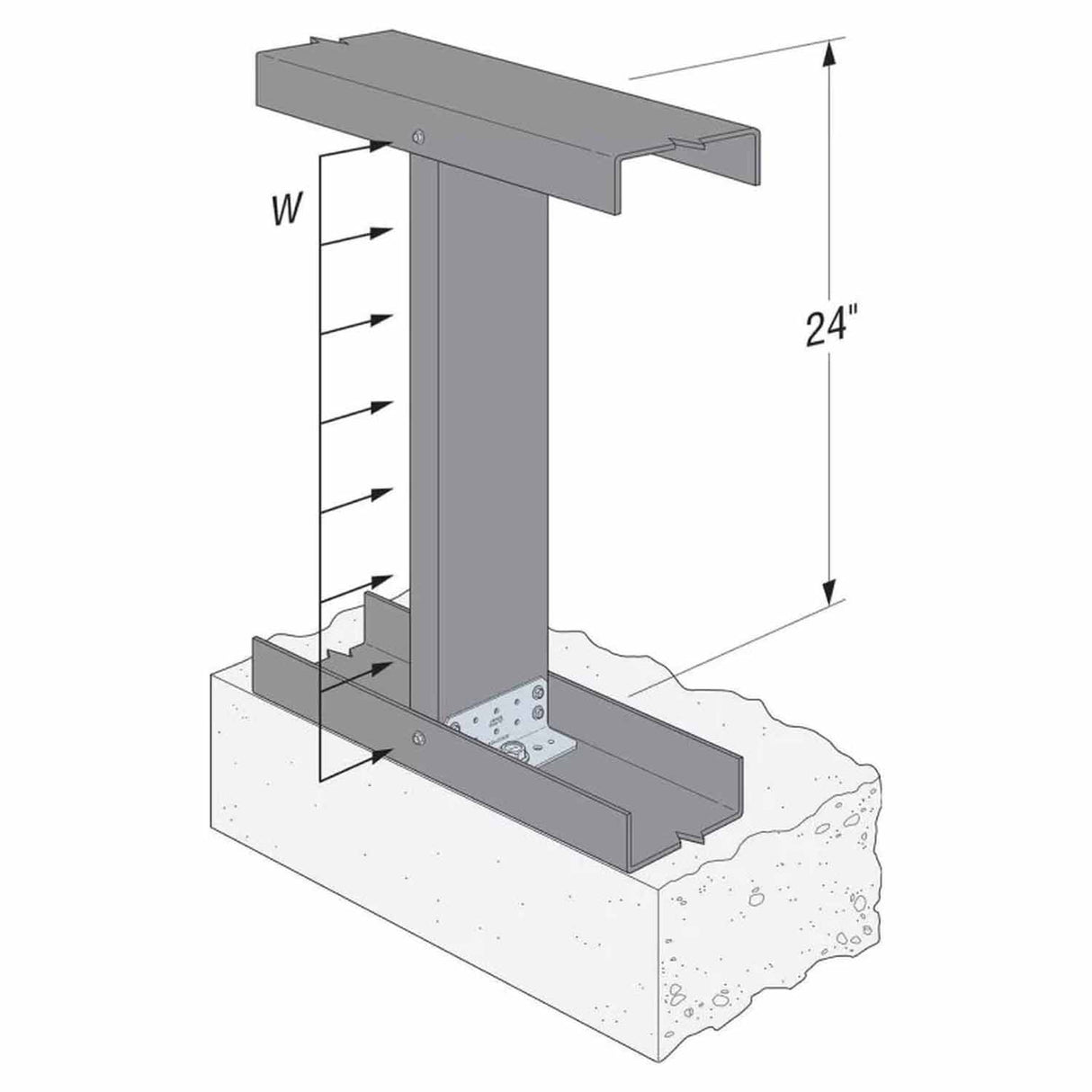 Simpson Strong-Tie RCA-C225/97-R55 (2" x 2" x 5") Rigid Connector Angle for Concrete (55 Pack) - 8