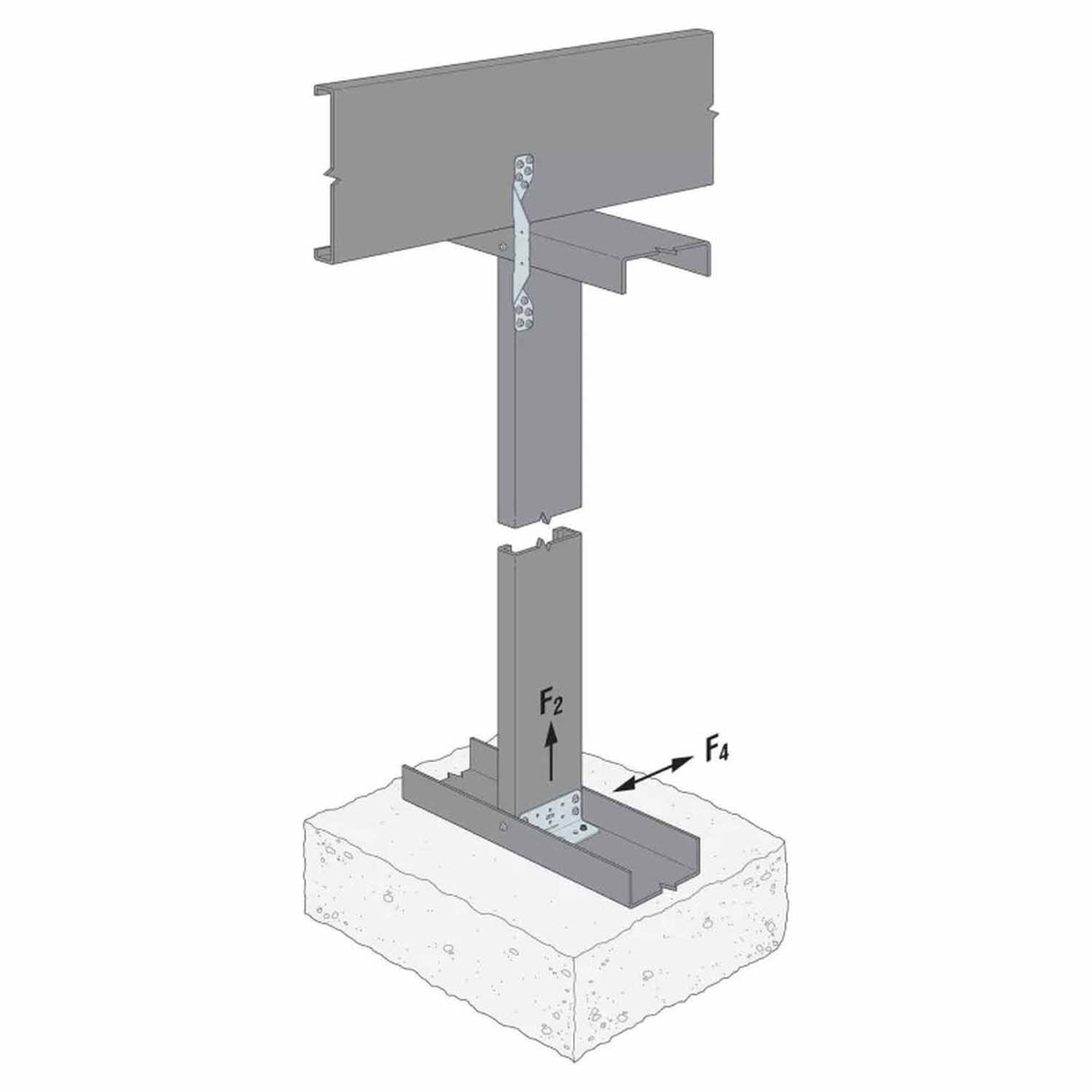 Simpson Strong-Tie RCA-C225/97-R55 (2" x 2" x 5") Rigid Connector Angle for Concrete (55 Pack) - 9
