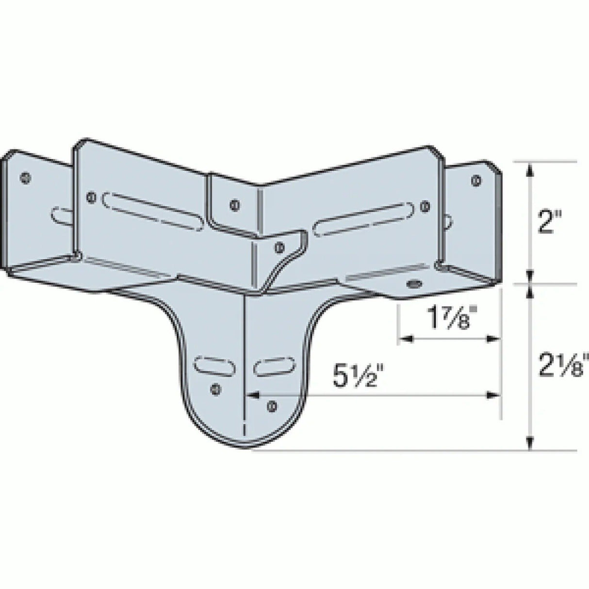 Simpson Strong-Tie RTC2Z (2x Joist, 2x4 Post) Rigid Tie Corner Connector - 3