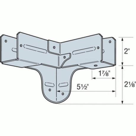 Simpson Strong-Tie RTC2Z (2x Joist, 2x4 Post) Rigid Tie Corner Connector - 3