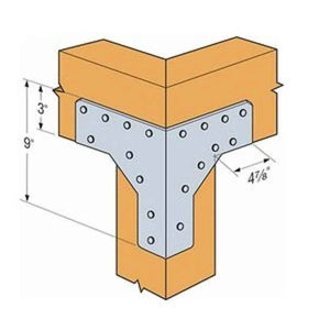 Simpson Strong-Tie RTC2Z (2x Joist, 2x4 Post) Rigid Tie Corner Connector - 5