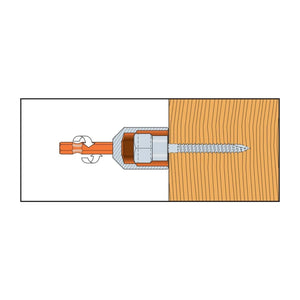 Simpson Strong-Tie RWH37200 (1/4" x 2", 3/8" Rod) Wood Rod Hanger Horizontal Threaded Anchor for Rod (25 Pack) - 2