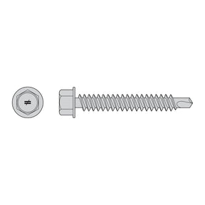 Simpson Strong-Tie S12150HDUM Quik Drive Self-Drilling Hex-Washer Head Screw - 305 Stainless Steel (1000 Pack)