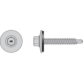 Simpson Strong-Tie S12200HOC Self-Drilling Hex-Washer-Head Screw with EPDM Sealing Washer