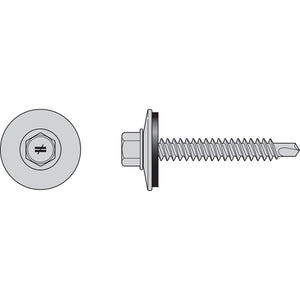 Simpson Strong-Tie S12200HOC Self-Drilling Hex-Washer-Head Screw with EPDM Sealing Washer