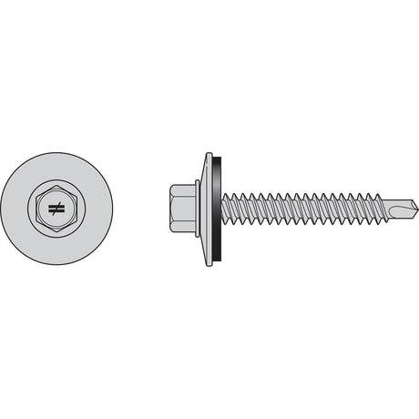 Simpson Strong-Tie S12200HOC Self-Drilling Hex-Washer-Head Screw with EPDM Sealing Washer