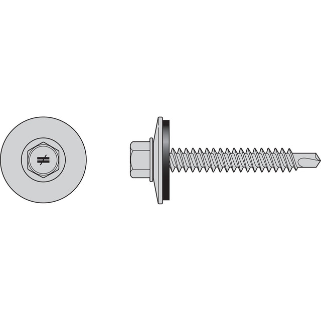 Simpson Strong-Tie S12200HOC Self-Drilling Hex-Washer-Head Screw with EPDM Sealing Washer