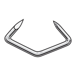 Simpson Strong-Tie S14075HRB (3/4") 14 Gauge Hog Rings, Hill Pattern - 304 Stainless Steel (25 lb)