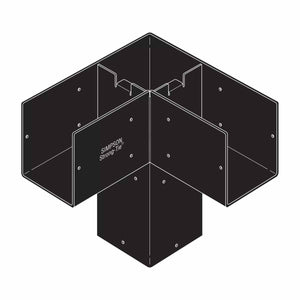 Simpson Strong-Tie SAGE-C66-KT2 (6x6) Sage-C Black Powder-Coated Corner Connector with Screws (2 Pack) - 3