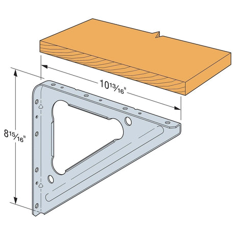 Simpson Strong-Tie SBV (9" x 11") 16 Gauge Shelf Bracket Vertical - G90 Galvanized - 2