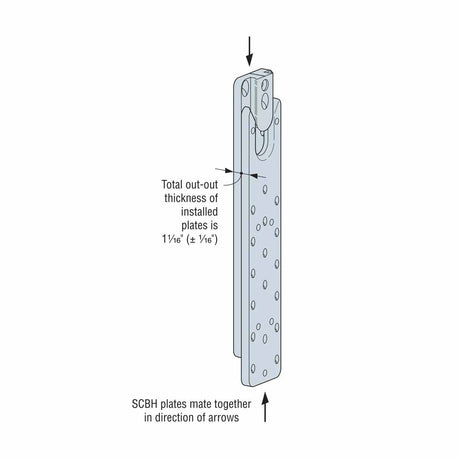 Simpson Strong-Tie SCBH3X15.37-KT (3" x 15-3/8") Concealed Beam Hanger Kit - Electrogalvanized - 4
