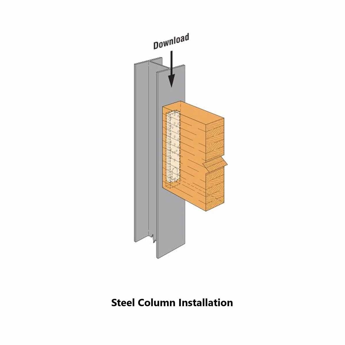 Simpson Strong-Tie SCBH3X15.37W-KT S(3" x 15-3/8") Concealed Beam Hanger Kit - Gray Paint - 7