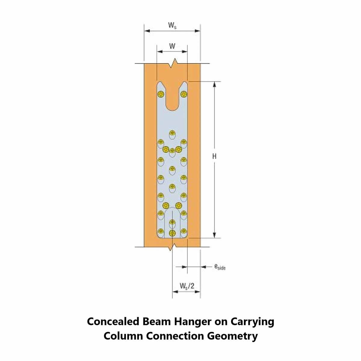 Simpson Strong-Tie SCBH3X15.37W-KT S(3" x 15-3/8") Concealed Beam Hanger Kit - Gray Paint - 10
