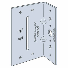 Simpson Strong-Tie SCS32-5/97-KT25 (3-1/2" x 97 mil) 12 Gauge SCS Seismic Bypass Framing Connector Kit with Screws, G90 Galvanized (25 Pack)