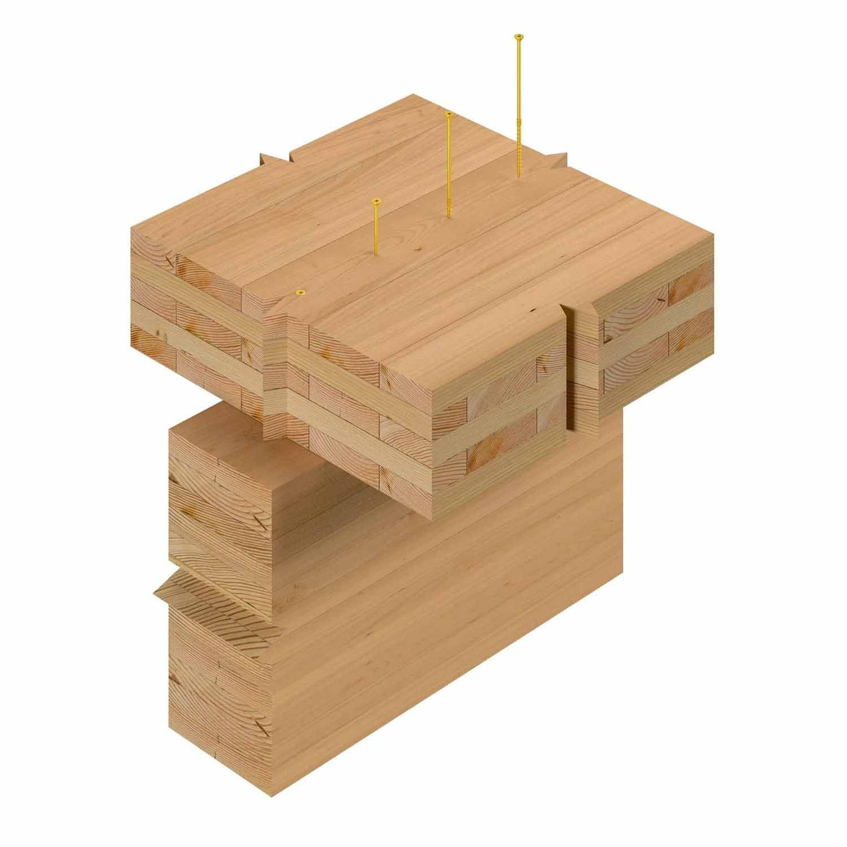Simpson Strong-Tie SDCP271400 Strong-Drive (0.275" x 14") T40 Yellow Zinc SDCFC Timber-CFC Screw, Flat Head w/ Nibs (150 Pack) - 3