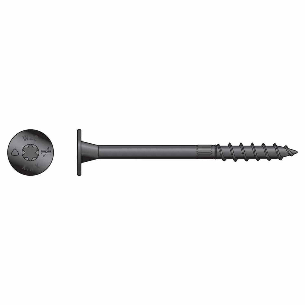 Simpson Strong-Tie SDW22338 Strong-Drive (.220 in. x 3-3/8") T40 E-coat SDW EWP-PLY Screw, Low Profile Head (900 Pack) - 2