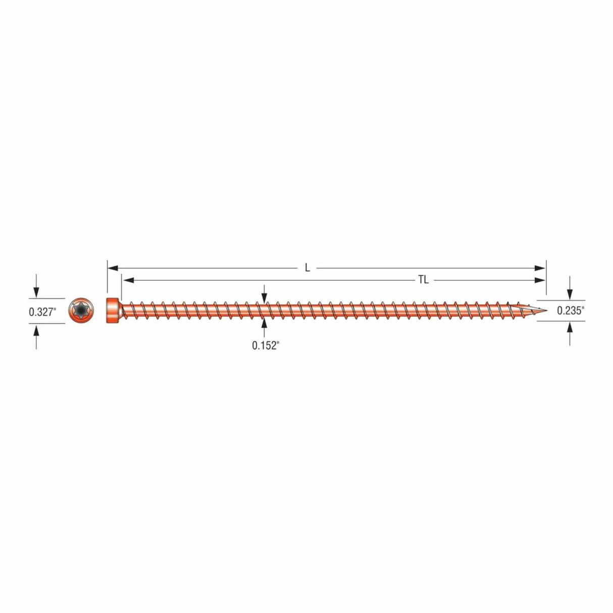 Simpson Strong-Tie SDWC15600-KT Strong-Drive(.155" x 4-1/2") T30 E-coat SDWC Truss Screw, Cap Head, Orange (50 Pack) - 5