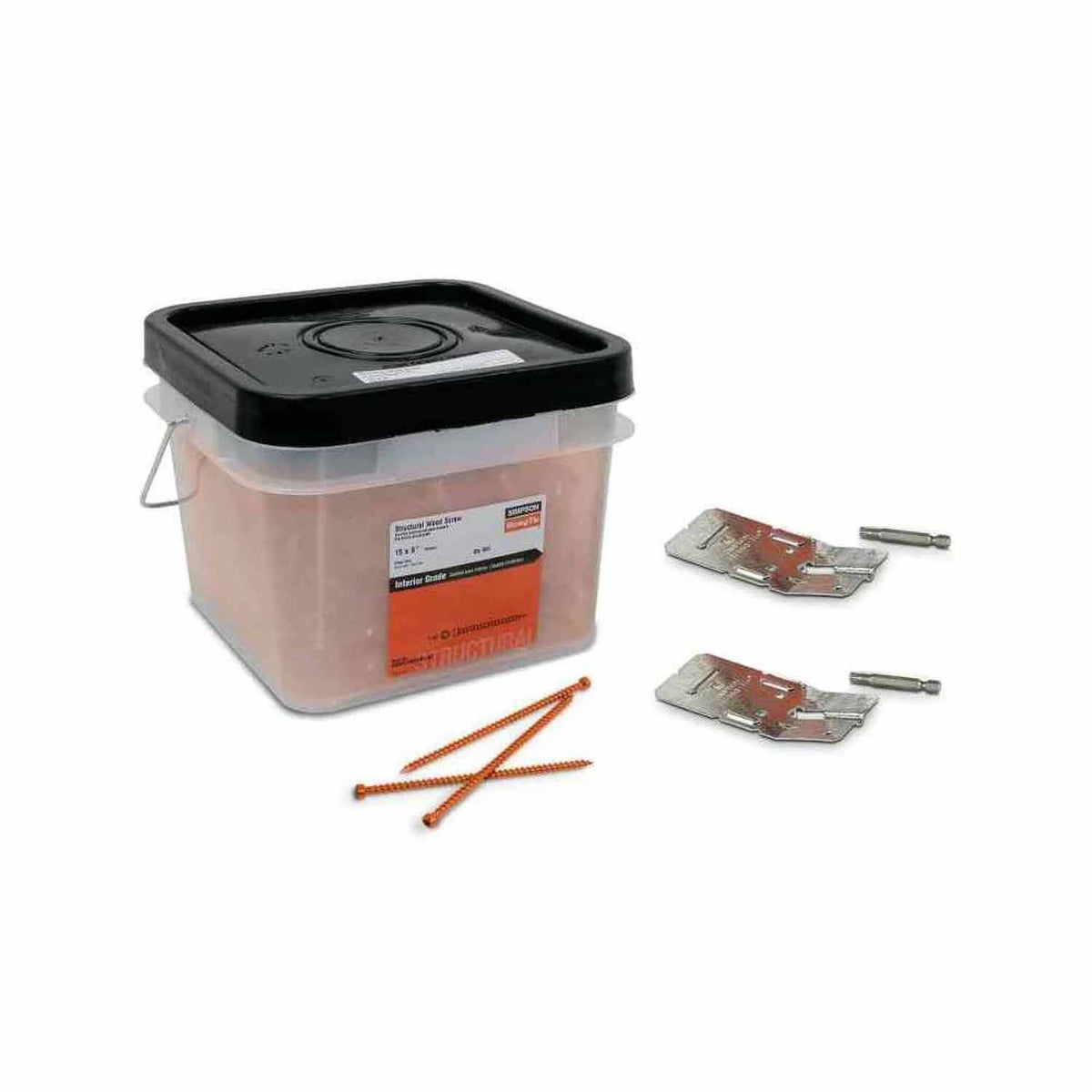 Simpson Strong-Tie SDWC15600B-KT Strong-Drive(.155" x 4-1/2") T30 E-coat SDWC Truss Screw, Cap Head, Orange (500 Pack) - 2