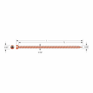 Simpson Strong-Tie SDWC15600B-KT Strong-Drive(.155" x 4-1/2") T30 E-coat SDWC Truss Screw, Cap Head, Orange (500 Pack) - 6