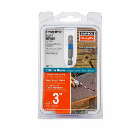 Simpson Strong-Tie SDWS22300DB-R50 Strong-Drive (0.220" x 3") T40 SDWS Timber Screw (Exterior Grade) Tan (50 Pack) - 2