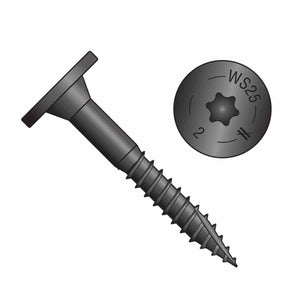 Simpson Strong-Tie SDWS25200DBBRC12 Strong-Drive(.250" x 2") T40 Outdoor Accents Structural Wood Screw, Black (12 Pack) - 2