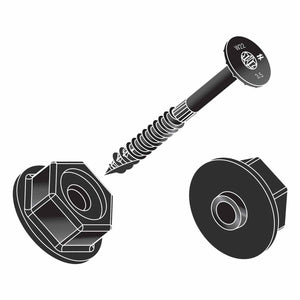 Simpson Strong-Tie SDWS25200DBBRC12 Strong-Drive(.250" x 2") T40 Outdoor Accents Structural Wood Screw, Black (12 Pack) - 3